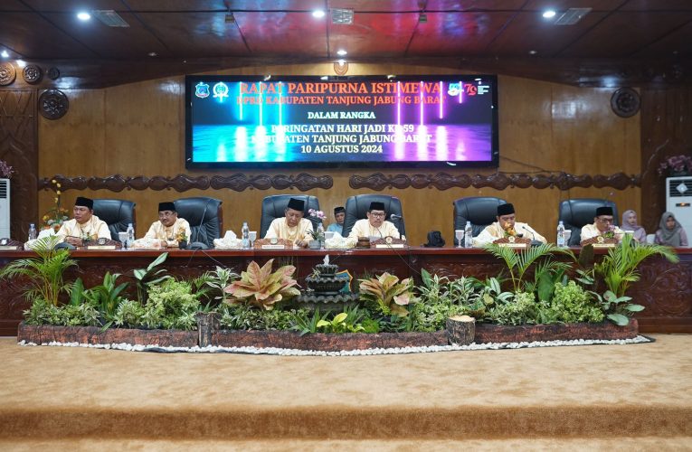 DPRD Gelar Rapat Paripurna Istimewa Peringatan Hari Jadi Kabupaten Tanjabbbar ke-59