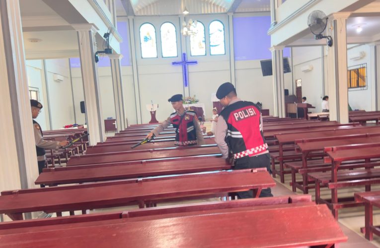 Polres Tanjab Barat Terjunkan 129 Personel, Sterilkan 57 Gereja Sambut Kenaikan Isa Almasih
