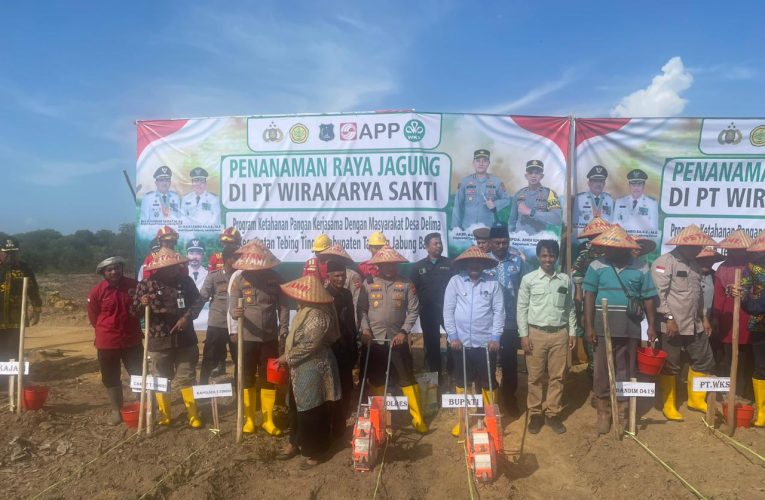 Bupati & Kapolres Kompak Tanam Jagung di Tanjab Barat, Dukung Program Makan Bergizi Gratis