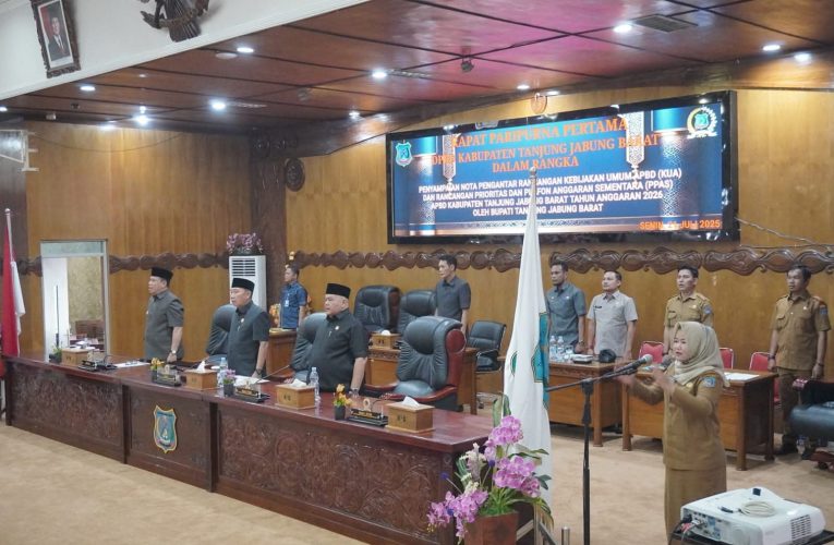 DPRD Tanjab Barat Gelar Paripurna Penyampaian Nota Pengantar KUA-PPAS APBD 2026