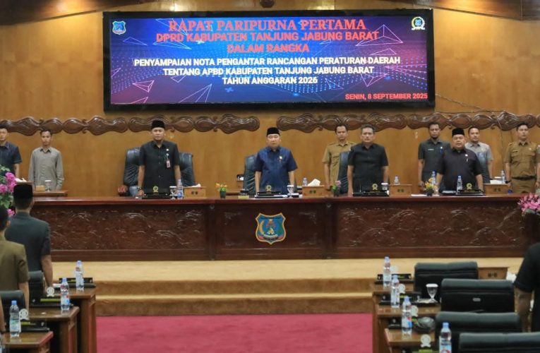 DPRD Tanjab Barat Gelar Rapat Paripurna Penyampaian Nota Ranperda APBD Tahun Anggaran 2026